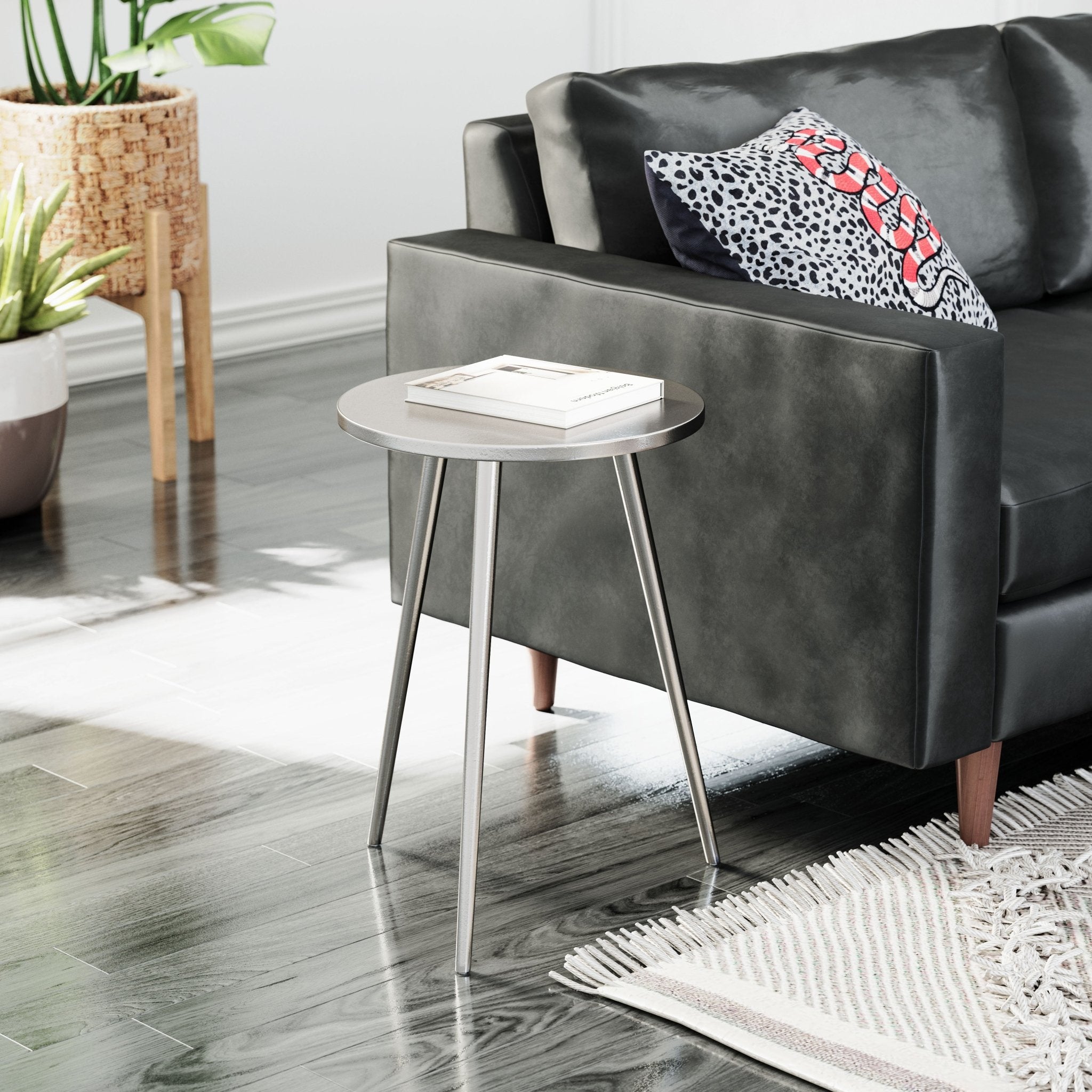 Politik Side Table Silver - Cozy Roots Decor