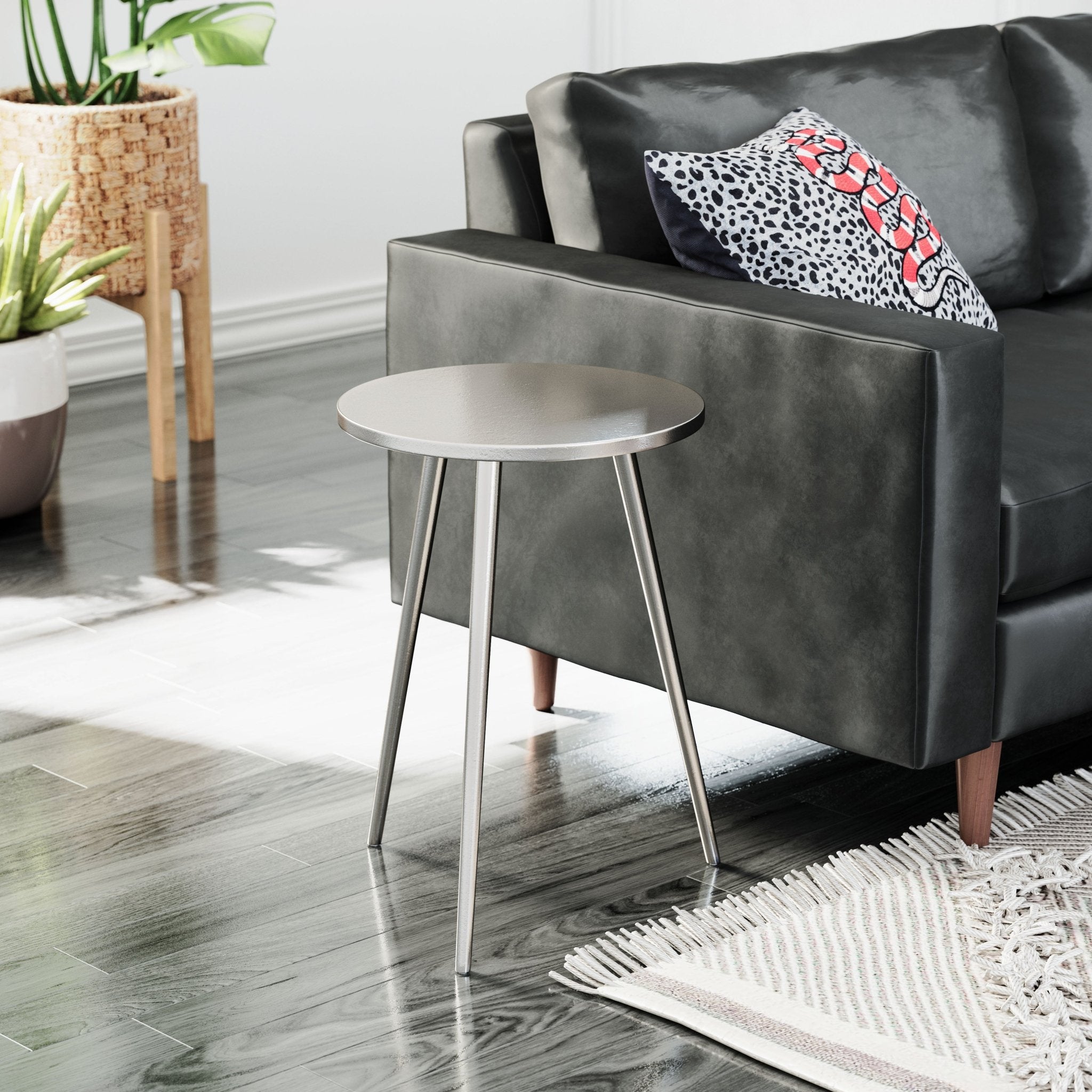 Politik Side Table Silver - Cozy Roots Decor