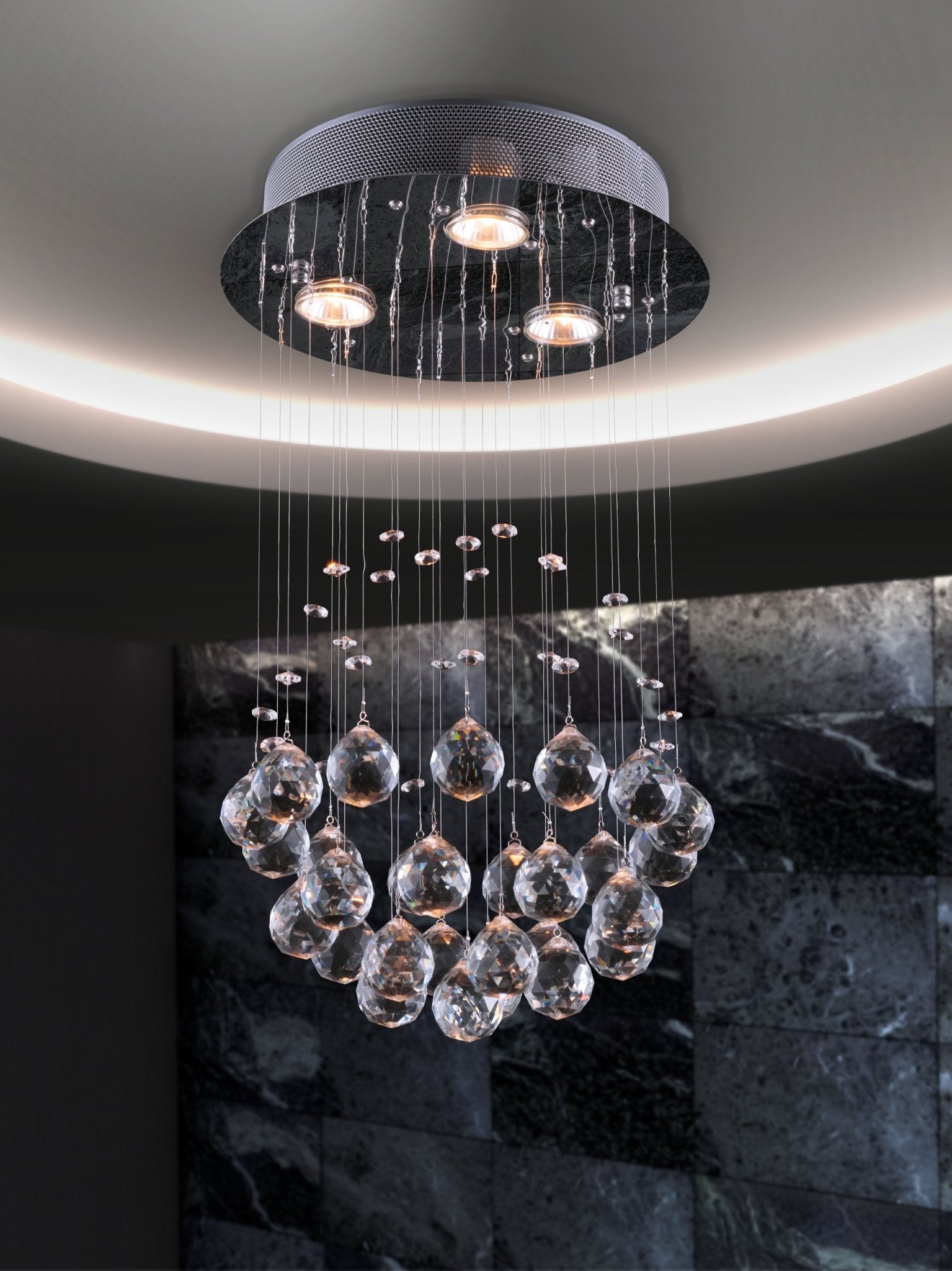 Pollow Ceiling Lamp Chrome - Cozy Roots Decor