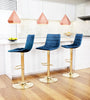 Prima Barstool Dark Blue & Gold - Cozy Roots Decor