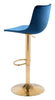 Prima Barstool Dark Blue & Gold - Cozy Roots Decor