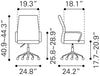 Primero Office Chair White - Cozy Roots Decor