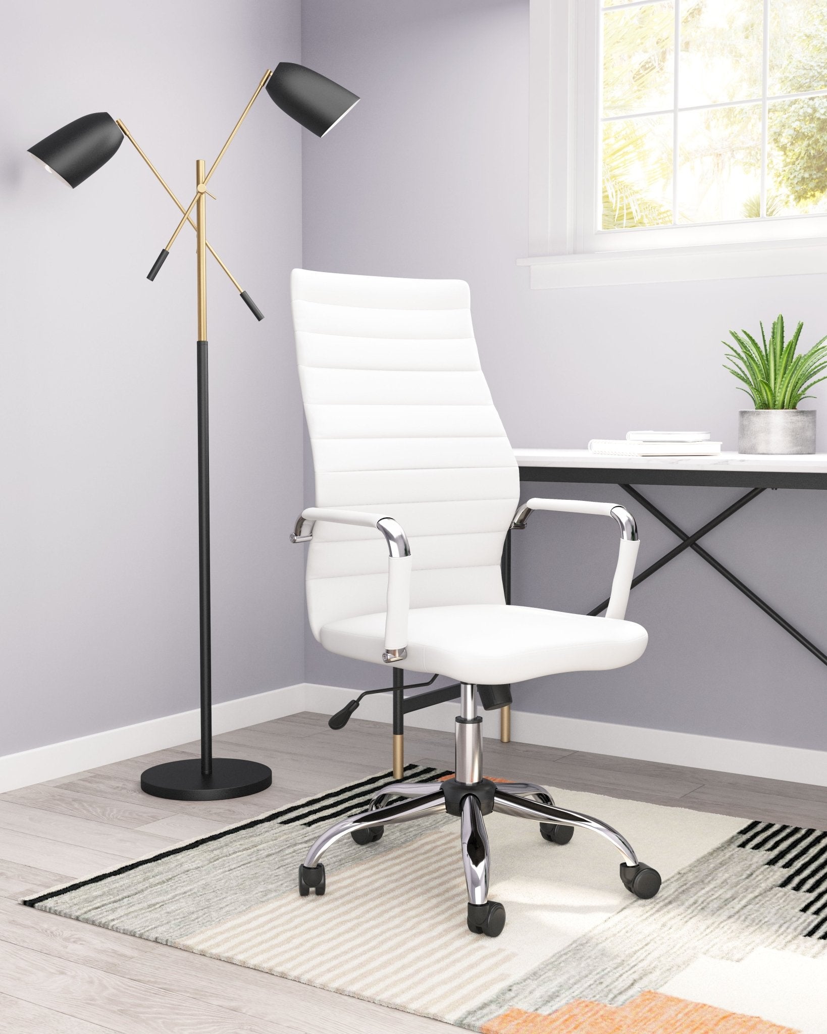 Primero Office Chair White - Cozy Roots Decor