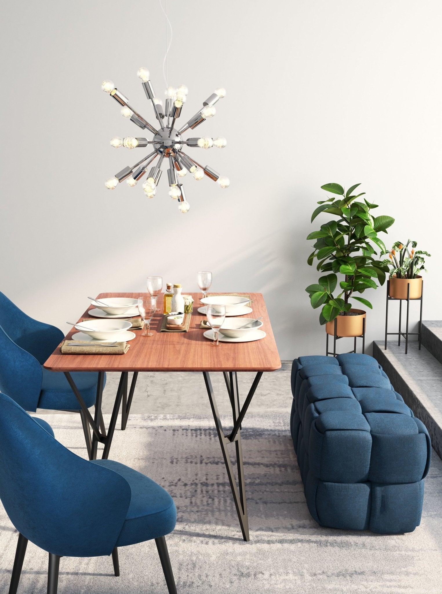 Pulsar Ceiling Lamp Chrome - Cozy Roots Decor