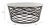 Queen Coffee Table White & Antique Bronze - Cozy Roots Decor