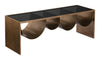 Reed Coffee Table Brass & Black - Cozy Roots Decor