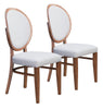 Regents Dining Chair (Set of 2) Walnut & Light Gray - Cozy Roots Decor