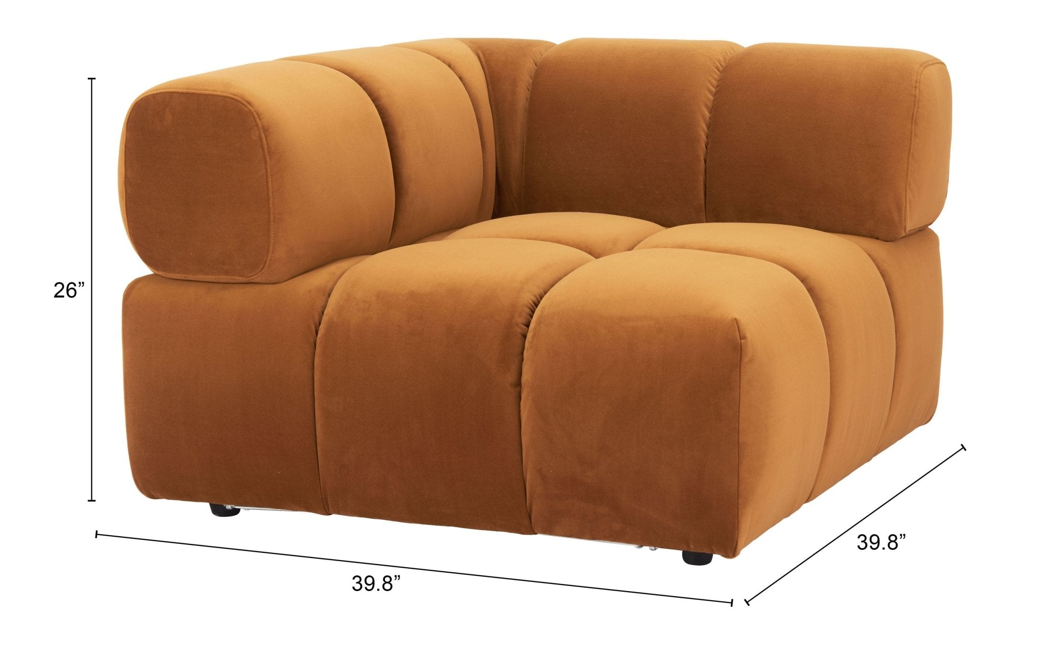 Rist Corner Chair Brown - Cozy Roots Decor