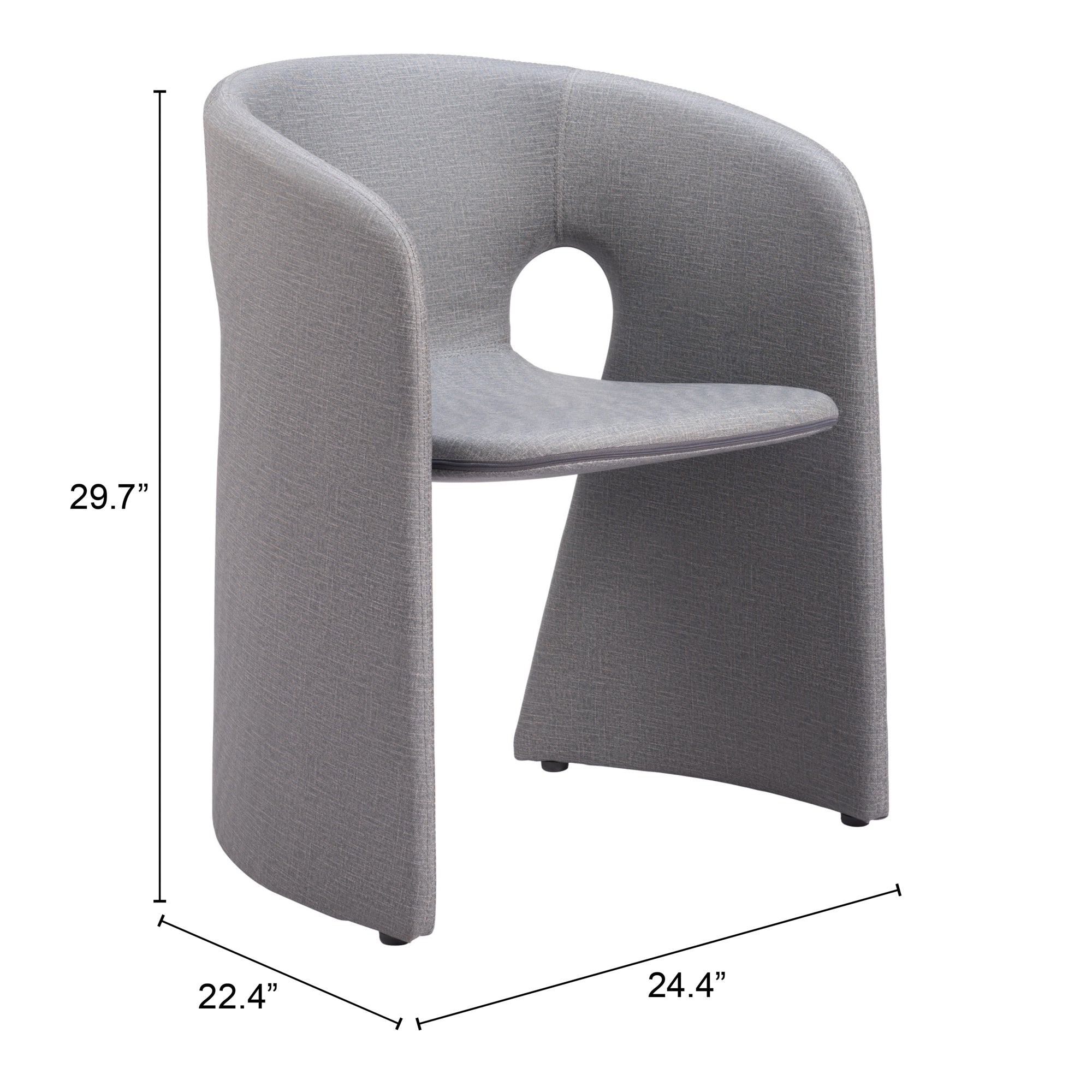 Rosyth Dining Chair Slate Gray - Cozy Roots Decor