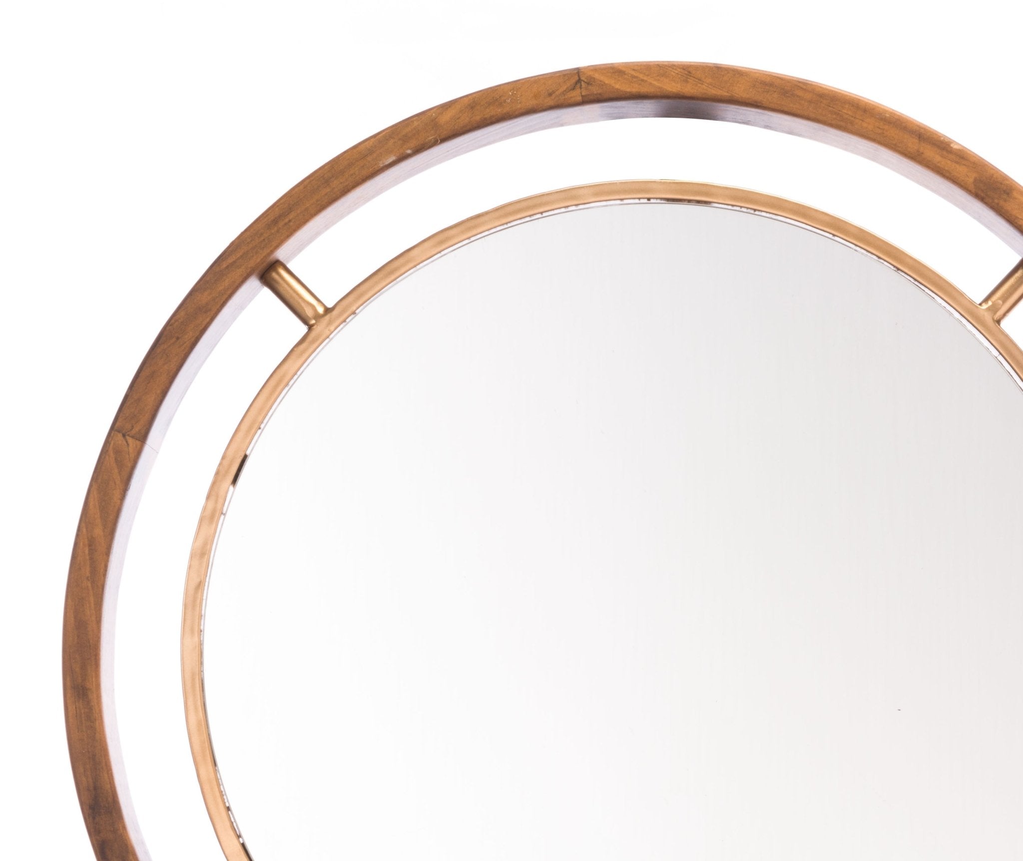 Round Gold Mirror Brown & Gold - Cozy Roots Decor