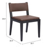Roxas Dining Chair (Set of 2) Brown - Cozy Roots Decor