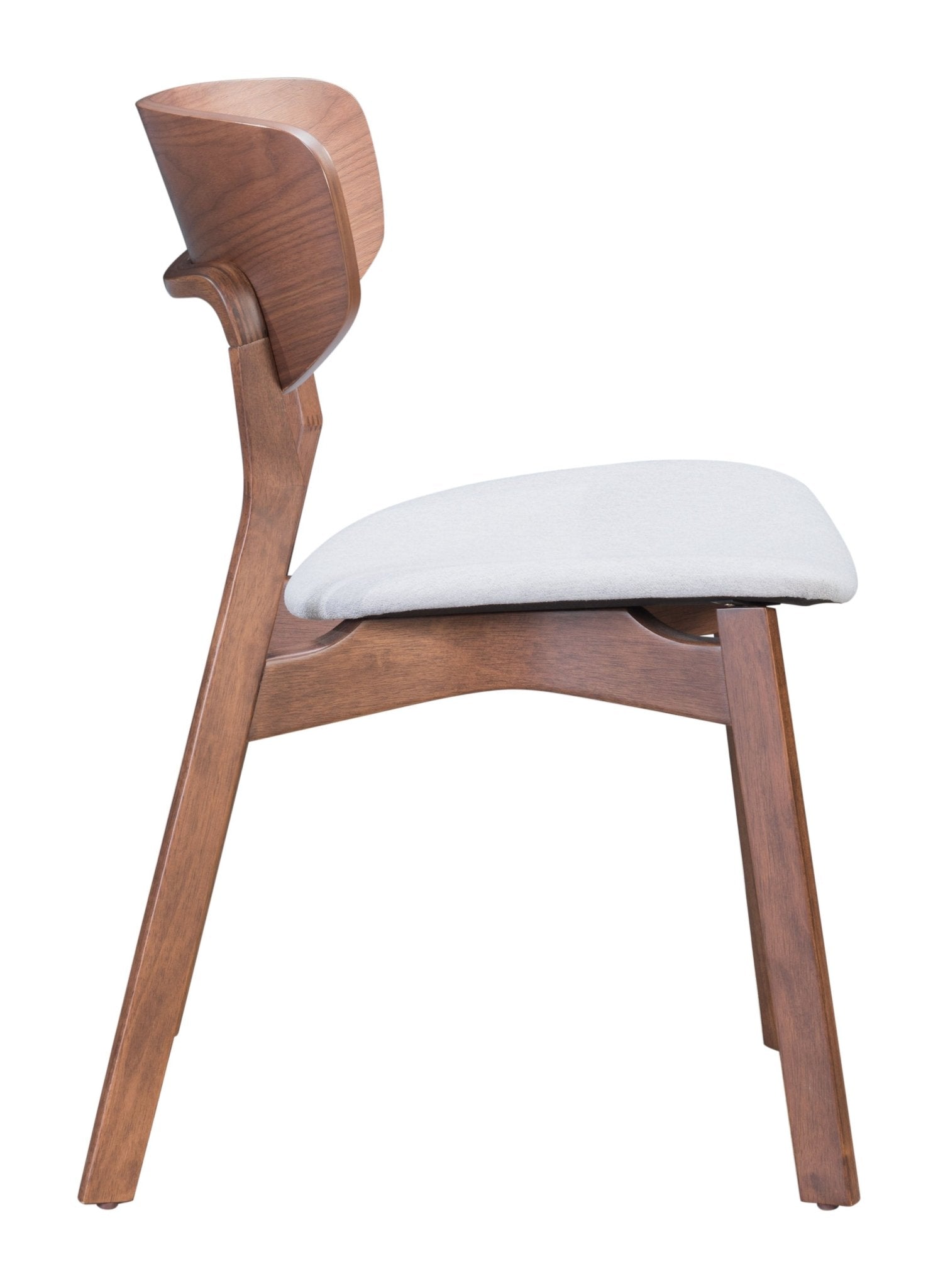 Russell Dining Chair (Set of 2) Walnut & Light Gray - Cozy Roots Decor