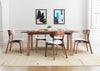 Russell Dining Chair (Set of 2) Walnut & Light Gray - Cozy Roots Decor