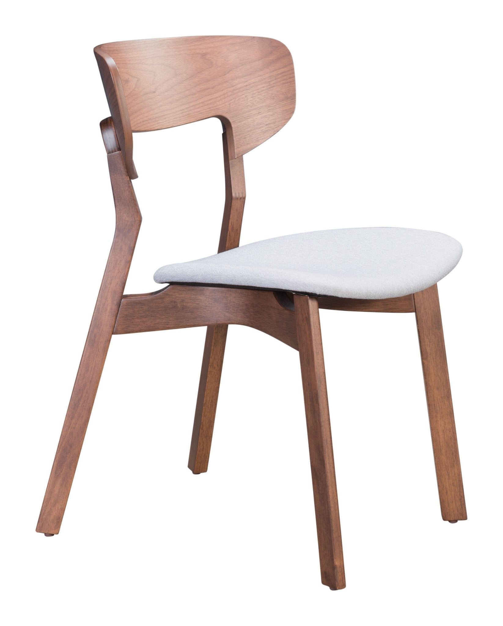 Russell Dining Chair (Set of 2) Walnut & Light Gray - Cozy Roots Decor