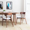 Russell Dining Chair (Set of 2) Walnut & Light Gray - Cozy Roots Decor