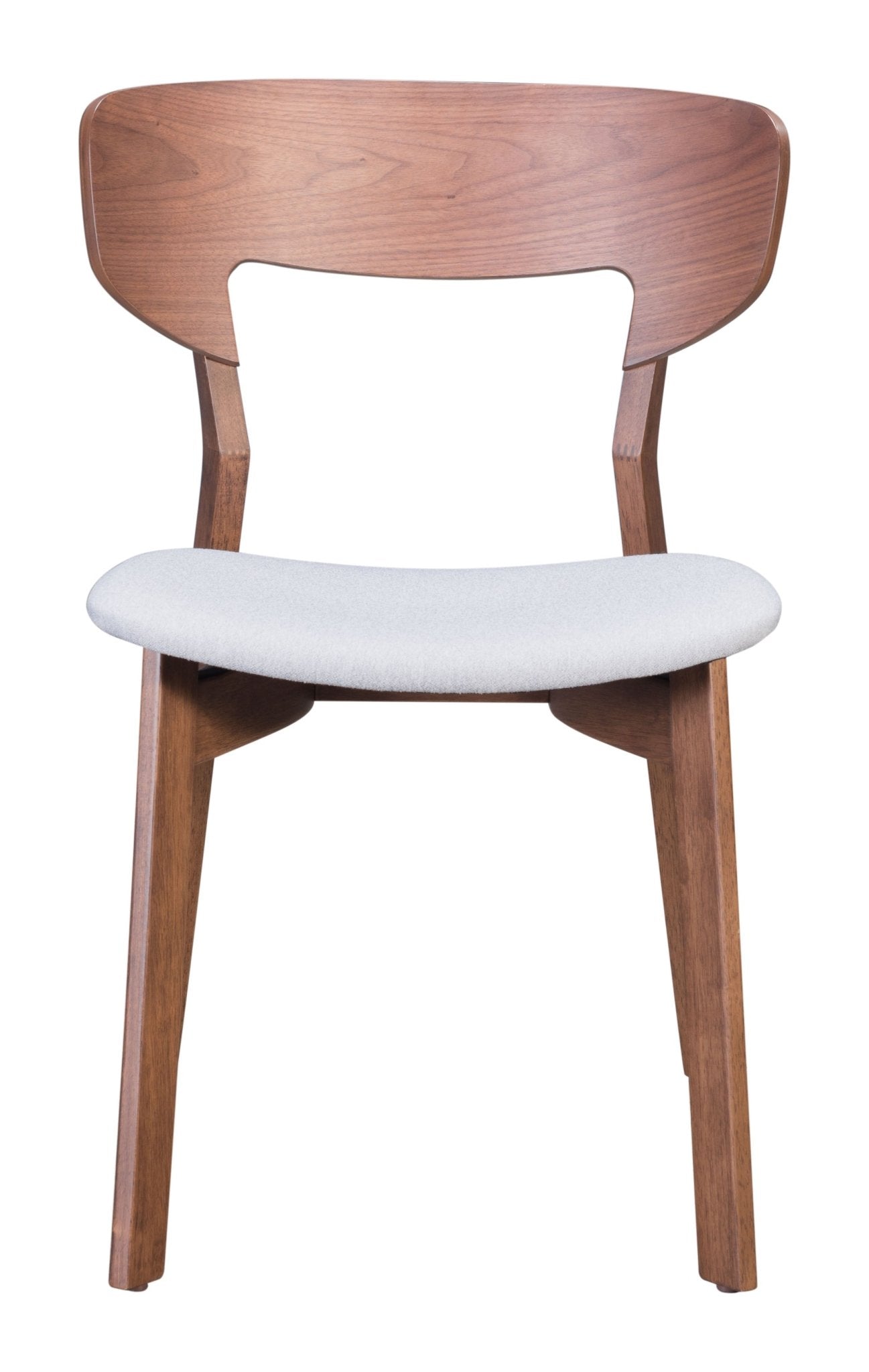 Russell Dining Chair (Set of 2) Walnut & Light Gray - Cozy Roots Decor