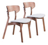Russell Dining Chair (Set of 2) Walnut & Light Gray - Cozy Roots Decor