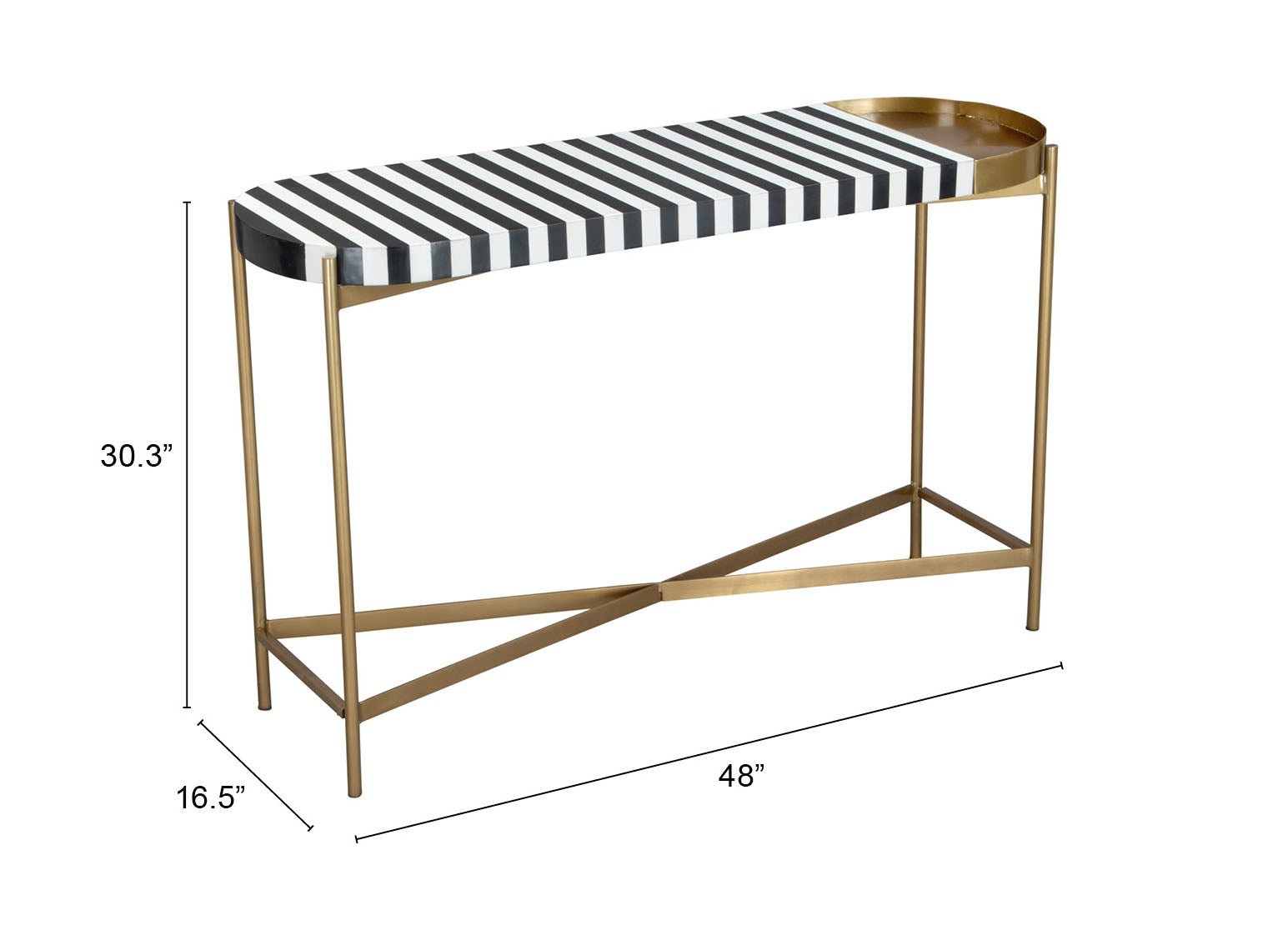 Saber Console Table Multicolor - Cozy Roots Decor