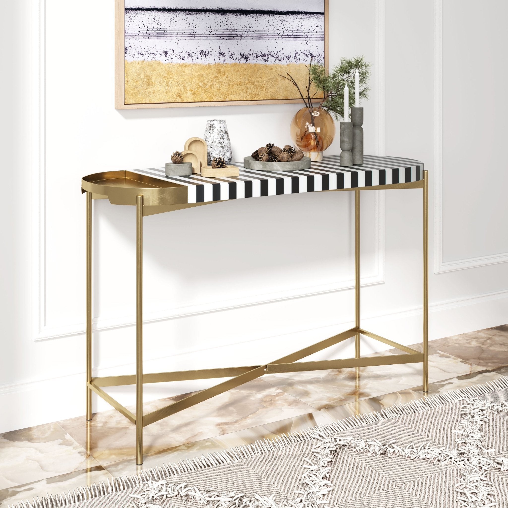 Saber Console Table Multicolor - Cozy Roots Decor