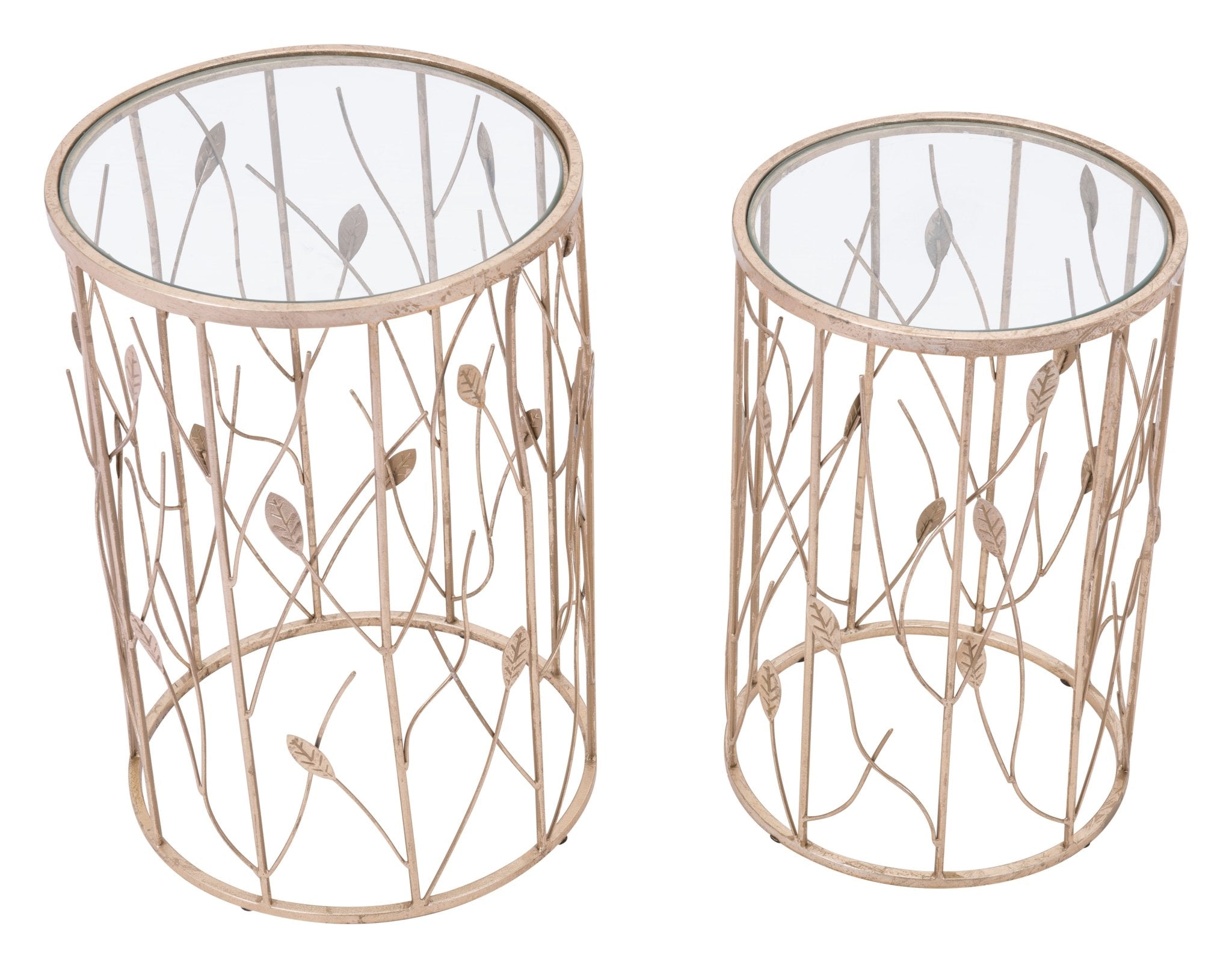 Sage Side Table Set (2 - Piece) Gold - Cozy Roots Decor