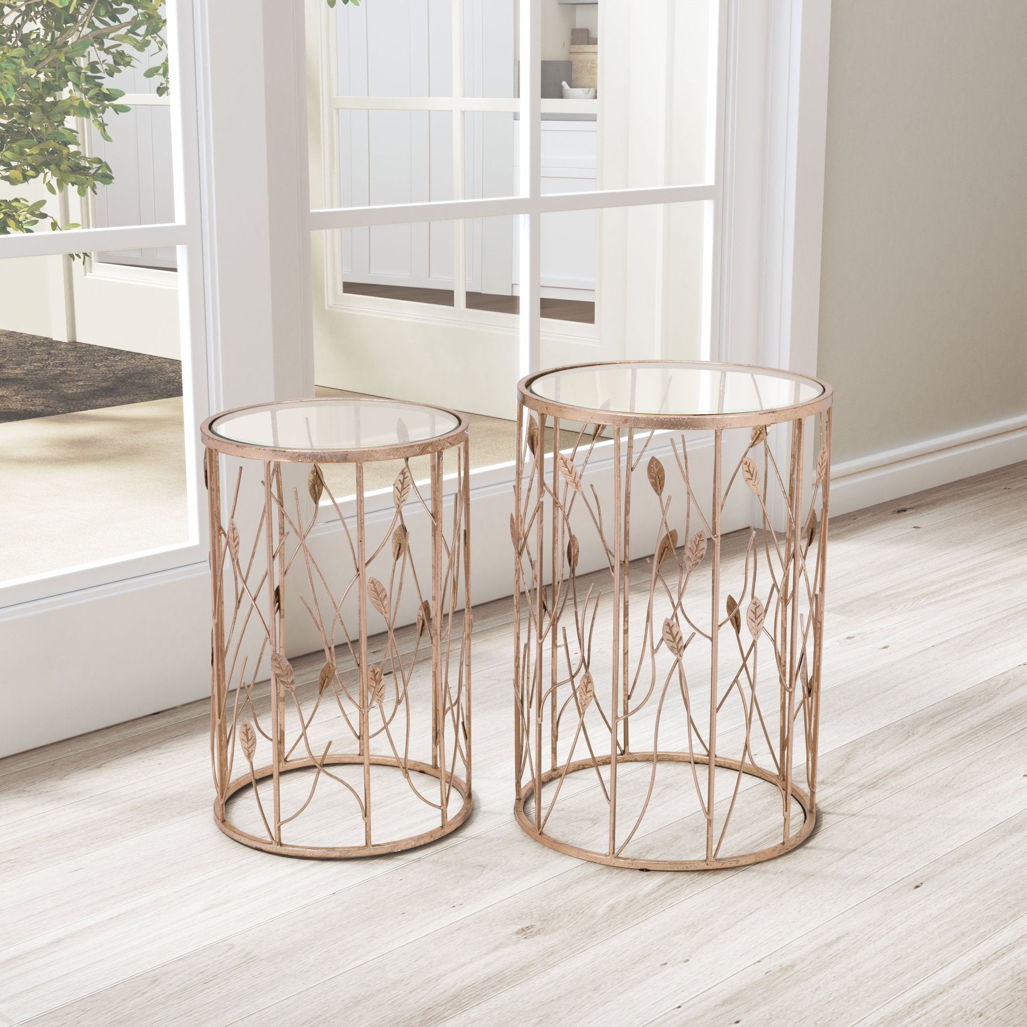 Sage Side Table Set (2 - Piece) Gold - Cozy Roots Decor