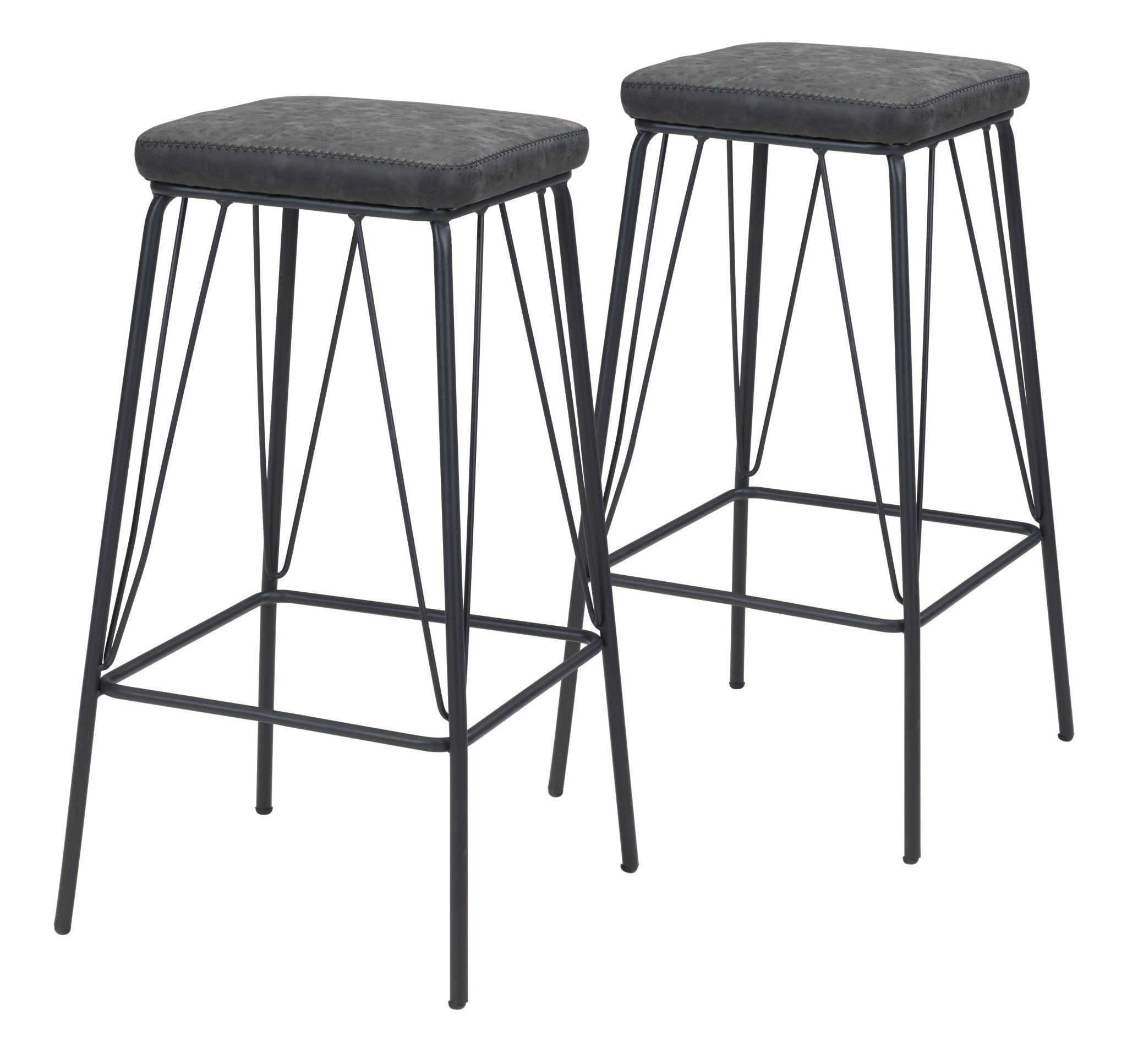 Samuel Barstool (Set of 2) Vintage Black - Cozy Roots Decor