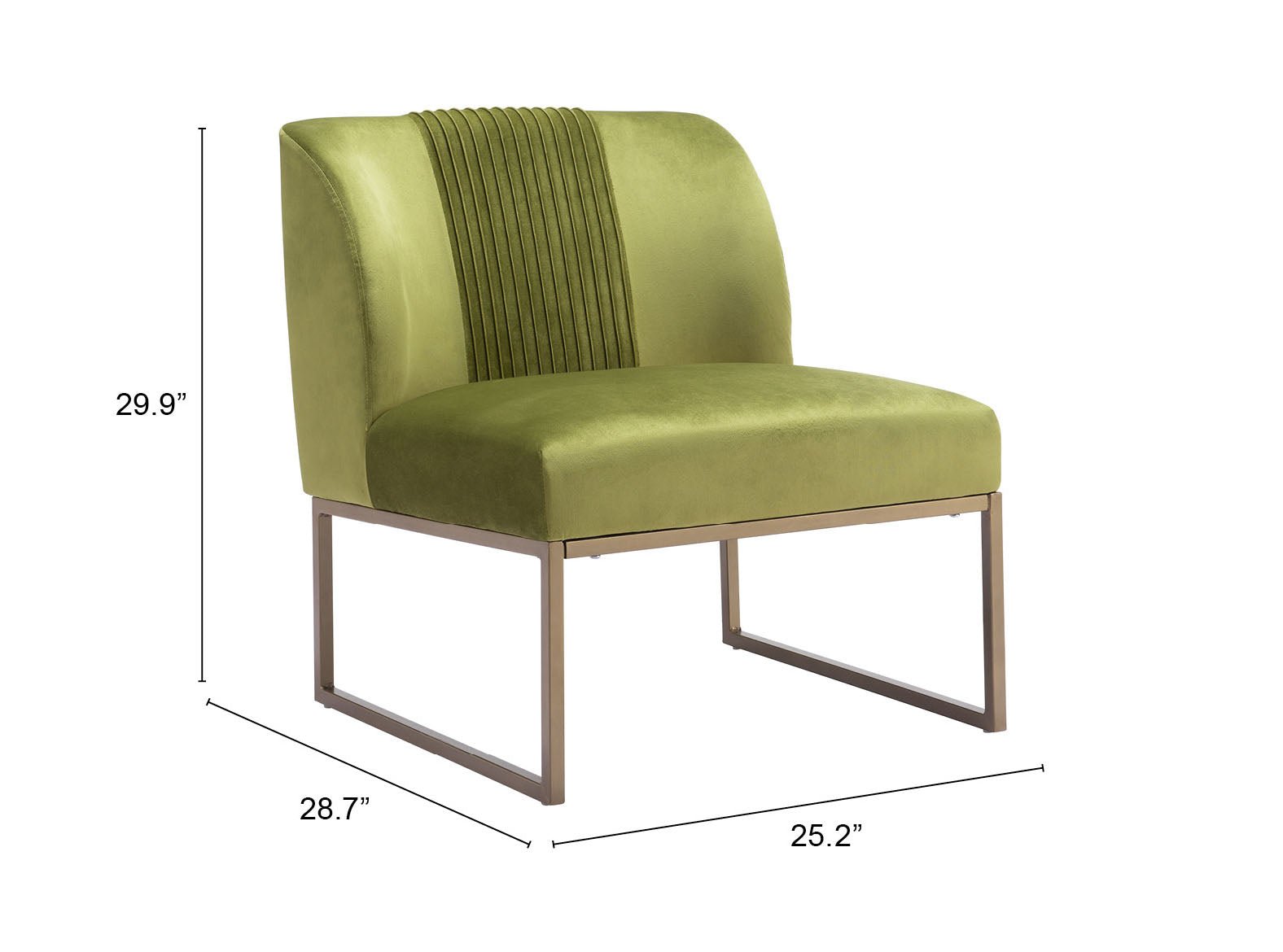 Sante Fe Accent Chair Olive Green - Cozy Roots Decor