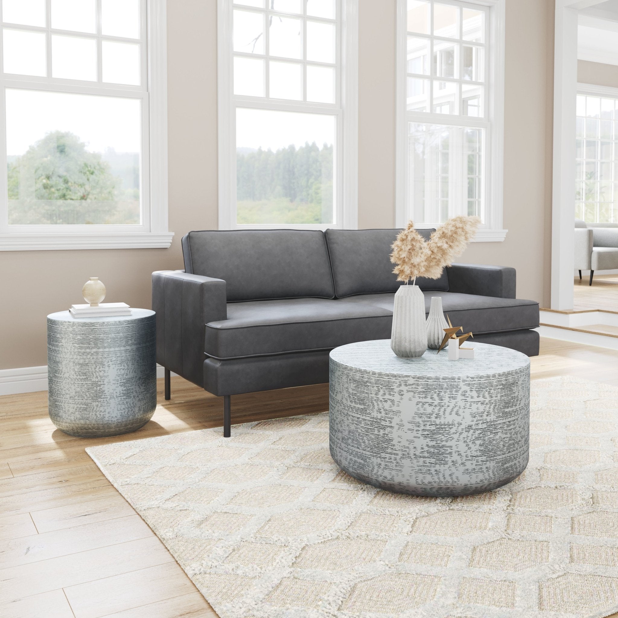 Sara Side Table Antique Silver - Cozy Roots Decor
