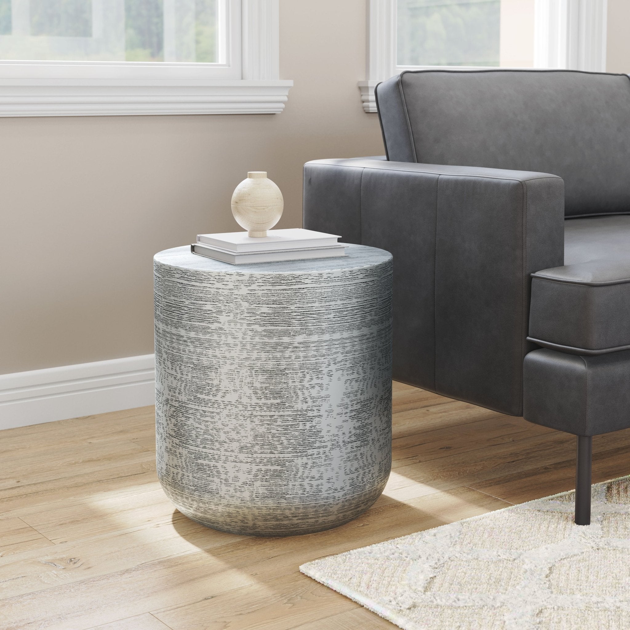 Sara Side Table Antique Silver - Cozy Roots Decor