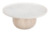 Savona Coffee Table White & Natural - Cozy Roots Decor
