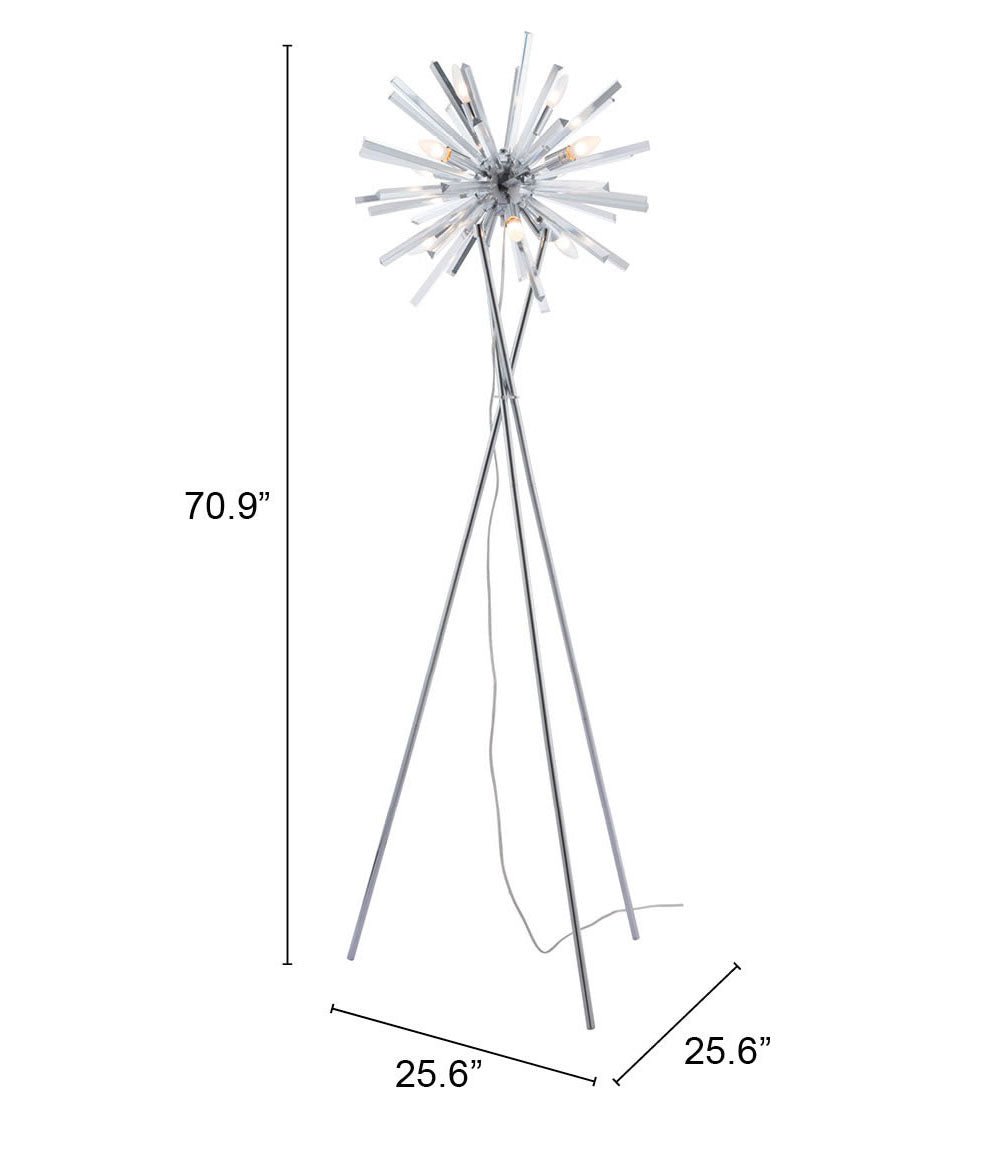 Savoy Floor Lamp Chrome - Cozy Roots Decor