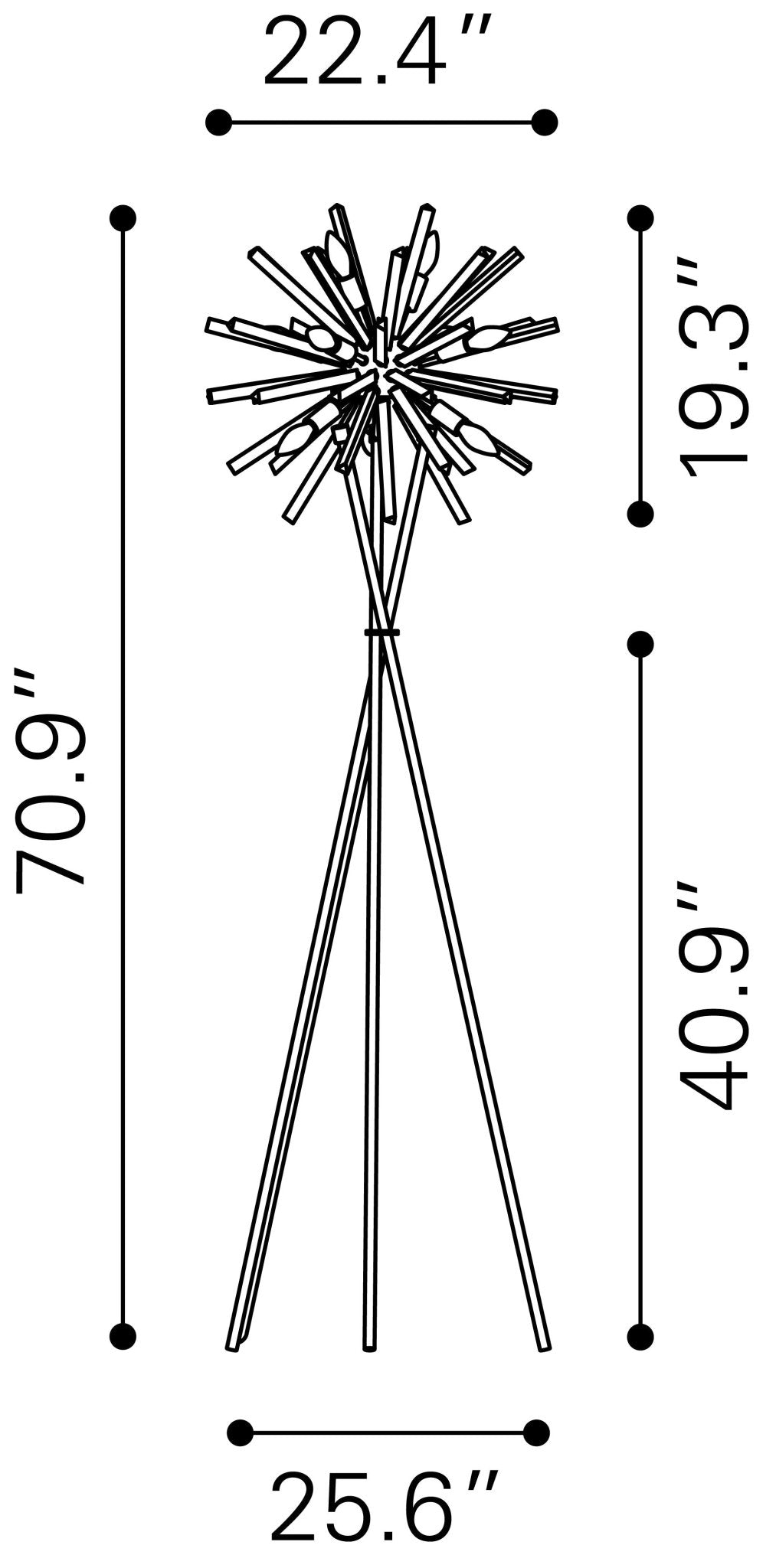 Savoy Floor Lamp Chrome - Cozy Roots Decor