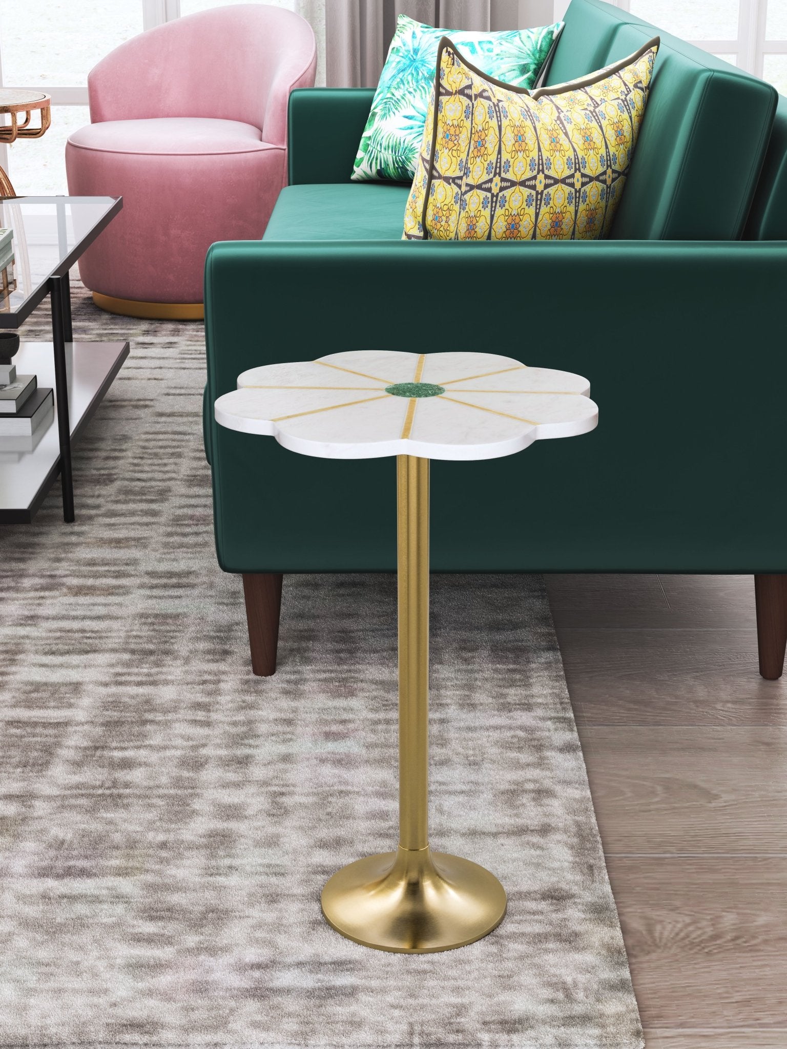 Scallop Side Table Multicolor - Cozy Roots Decor