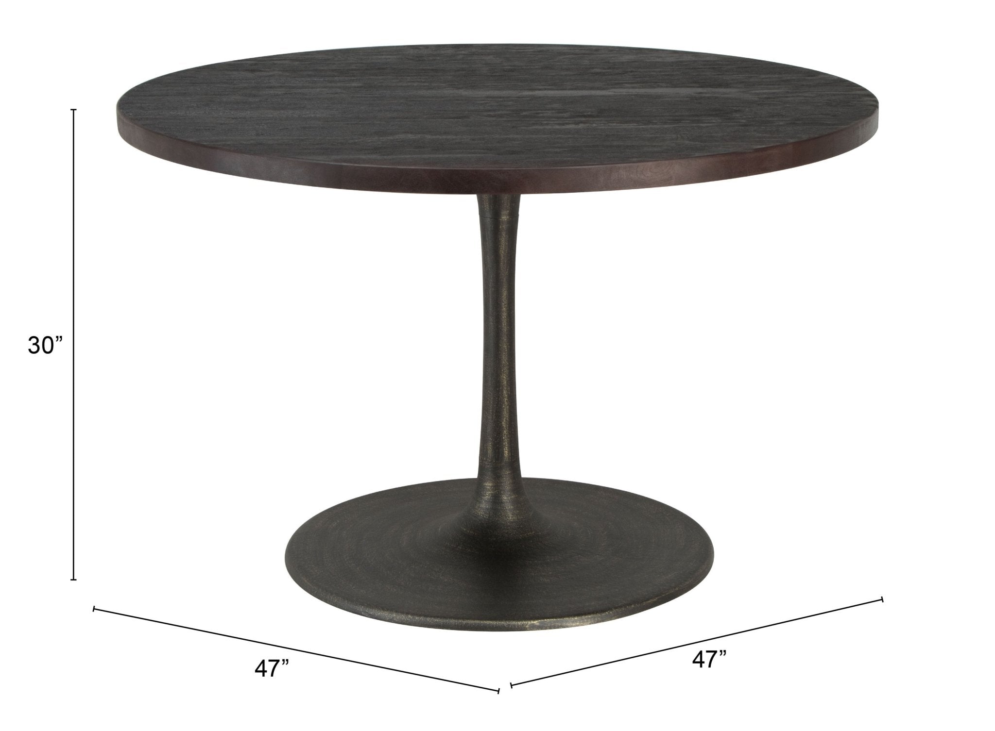 Seattle Dining Table Dark Brown - Cozy Roots Decor