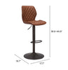 Seth Barstool Vintage Brown & Dark Bronze - Cozy Roots Decor