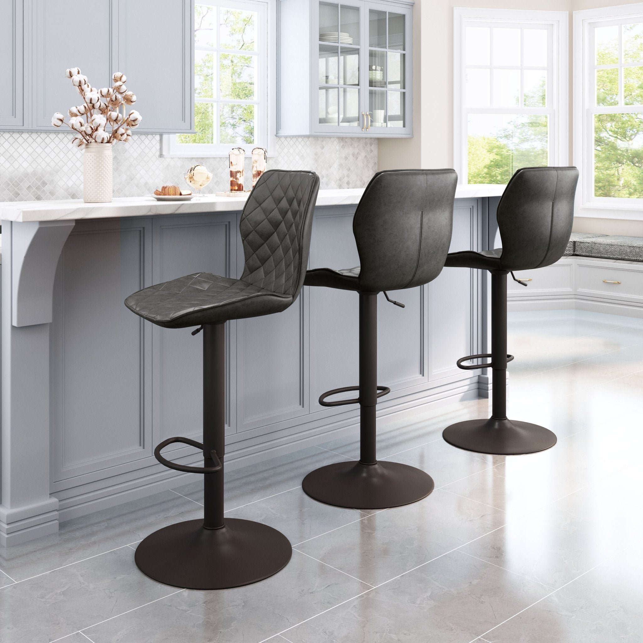 Seth Barstool Vintage Gray & Dark Bronze - Cozy Roots Decor