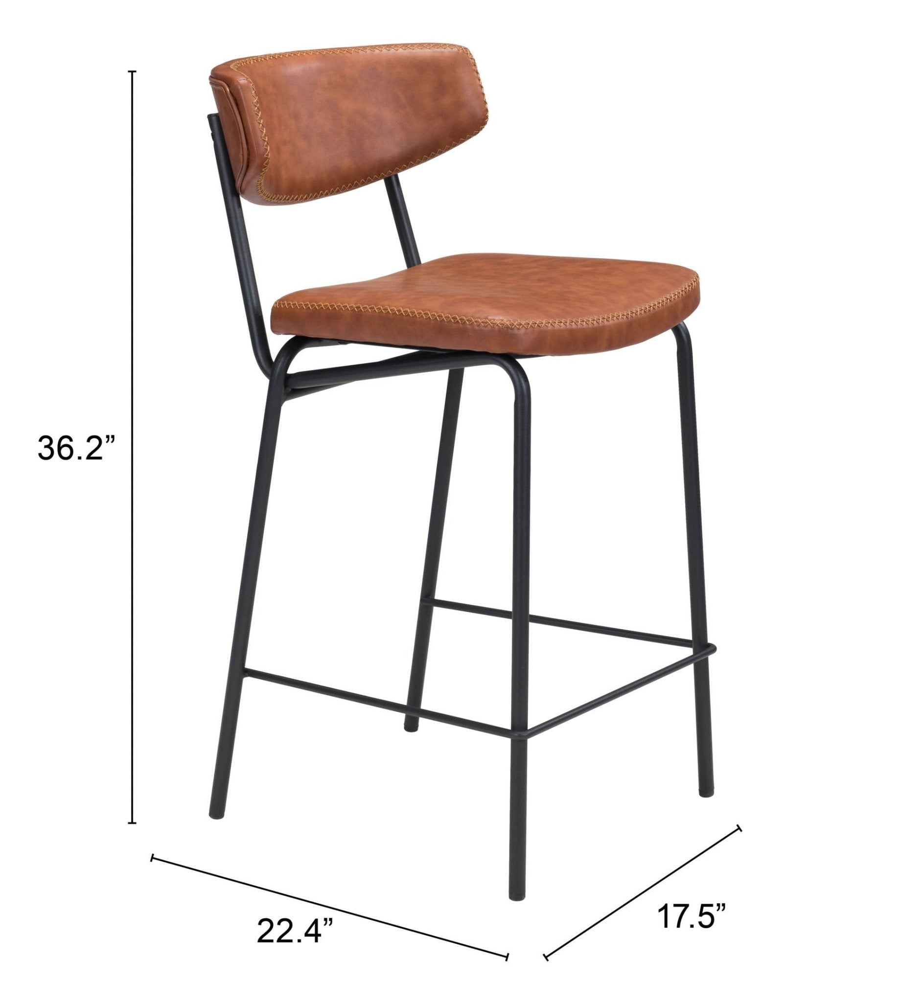 Sharon Counter Stool (Set of 4) Vintage Brown - Cozy Roots Decor