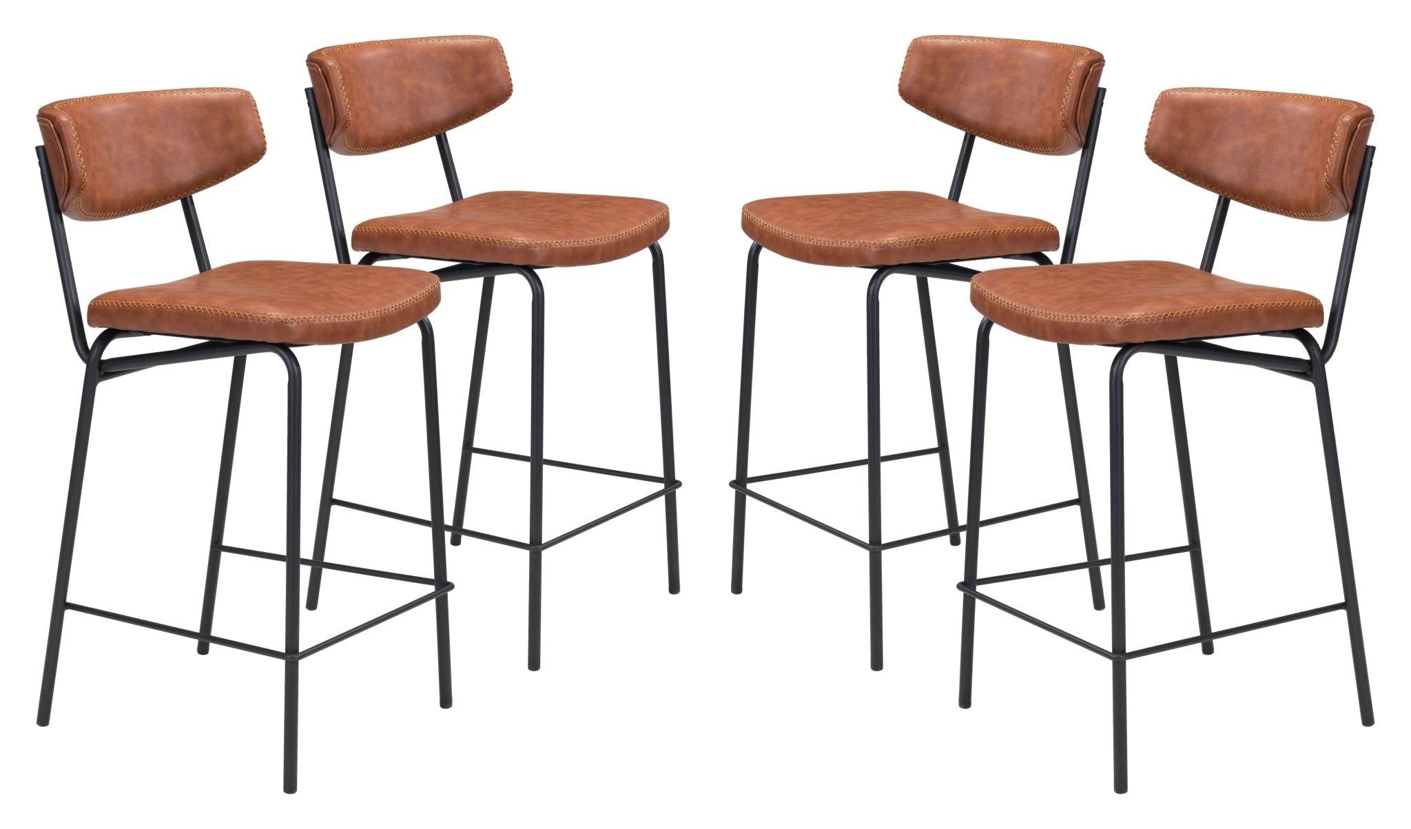 Sharon Counter Stool (Set of 4) Vintage Brown - Cozy Roots Decor