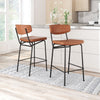 Sharon Counter Stool (Set of 4) Vintage Brown - Cozy Roots Decor