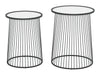 Shine Nesting Table Set (2 - Piece) Black - Cozy Roots Decor