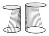 Shine Nesting Table Set (2 - Piece) Black - Cozy Roots Decor
