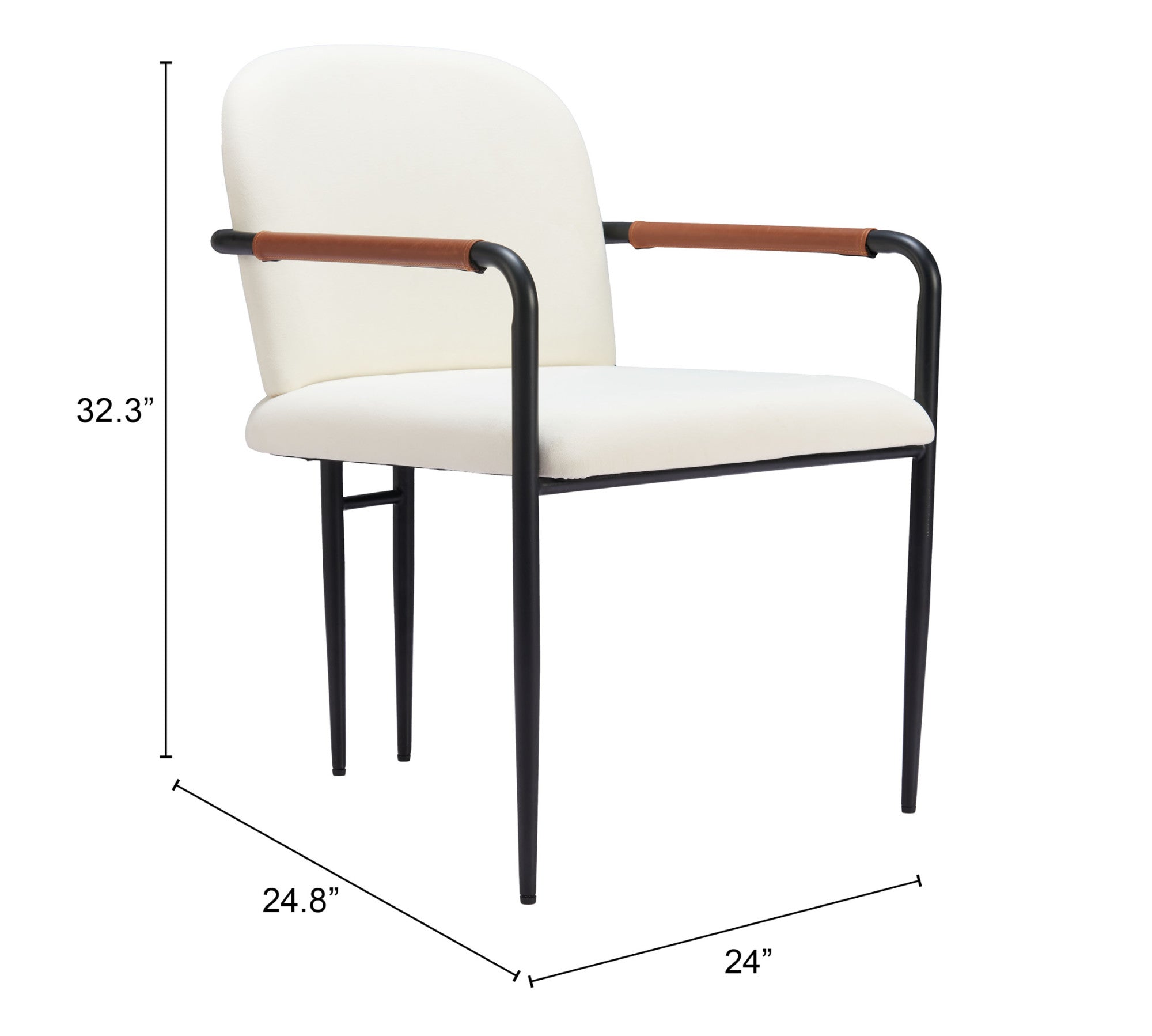 Sibu Dining Chair (Set of 2) Cream - Cozy Roots Decor