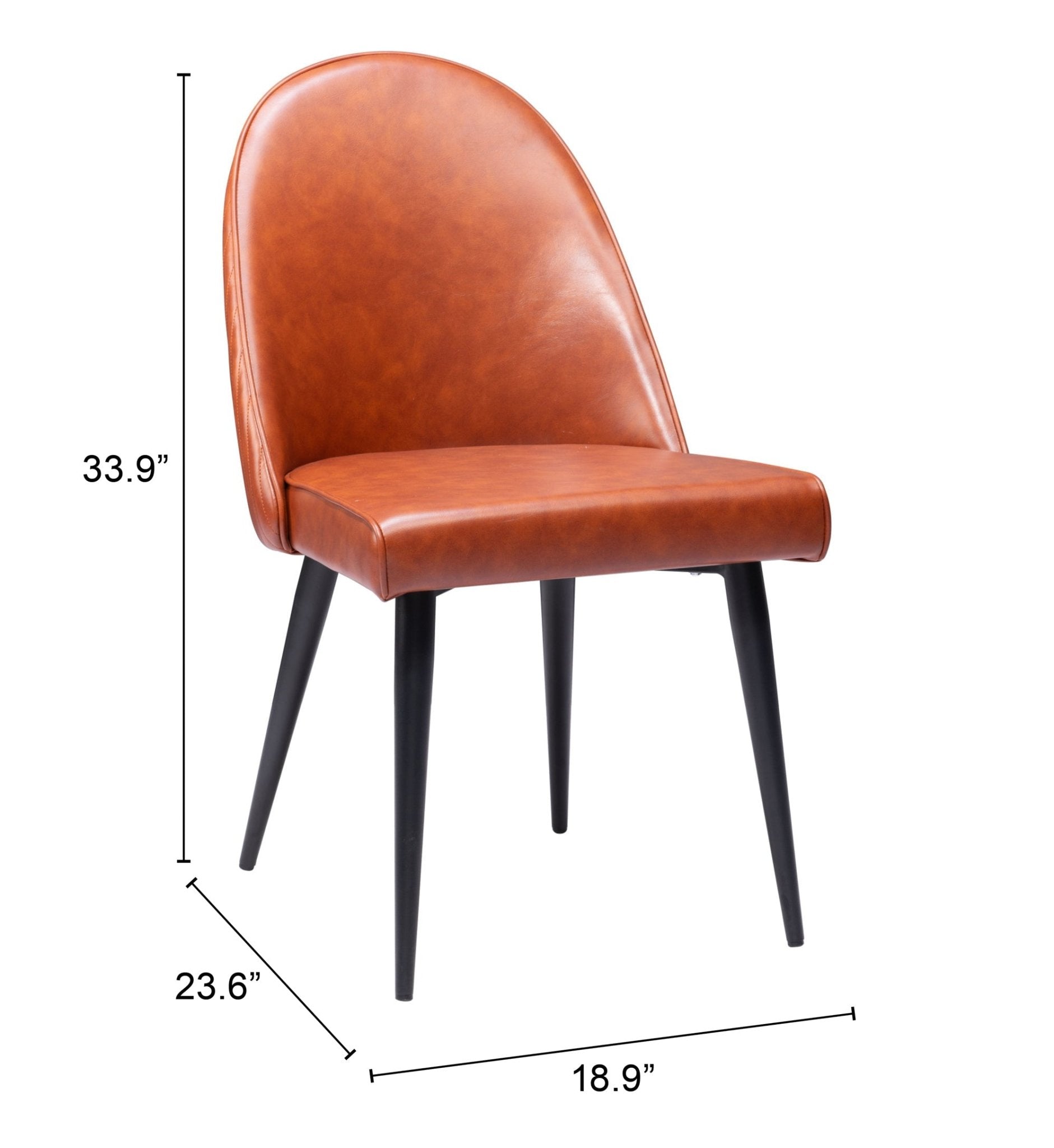 Silloth Armless Dining Chair (Set of 2) Brown - Cozy Roots Decor