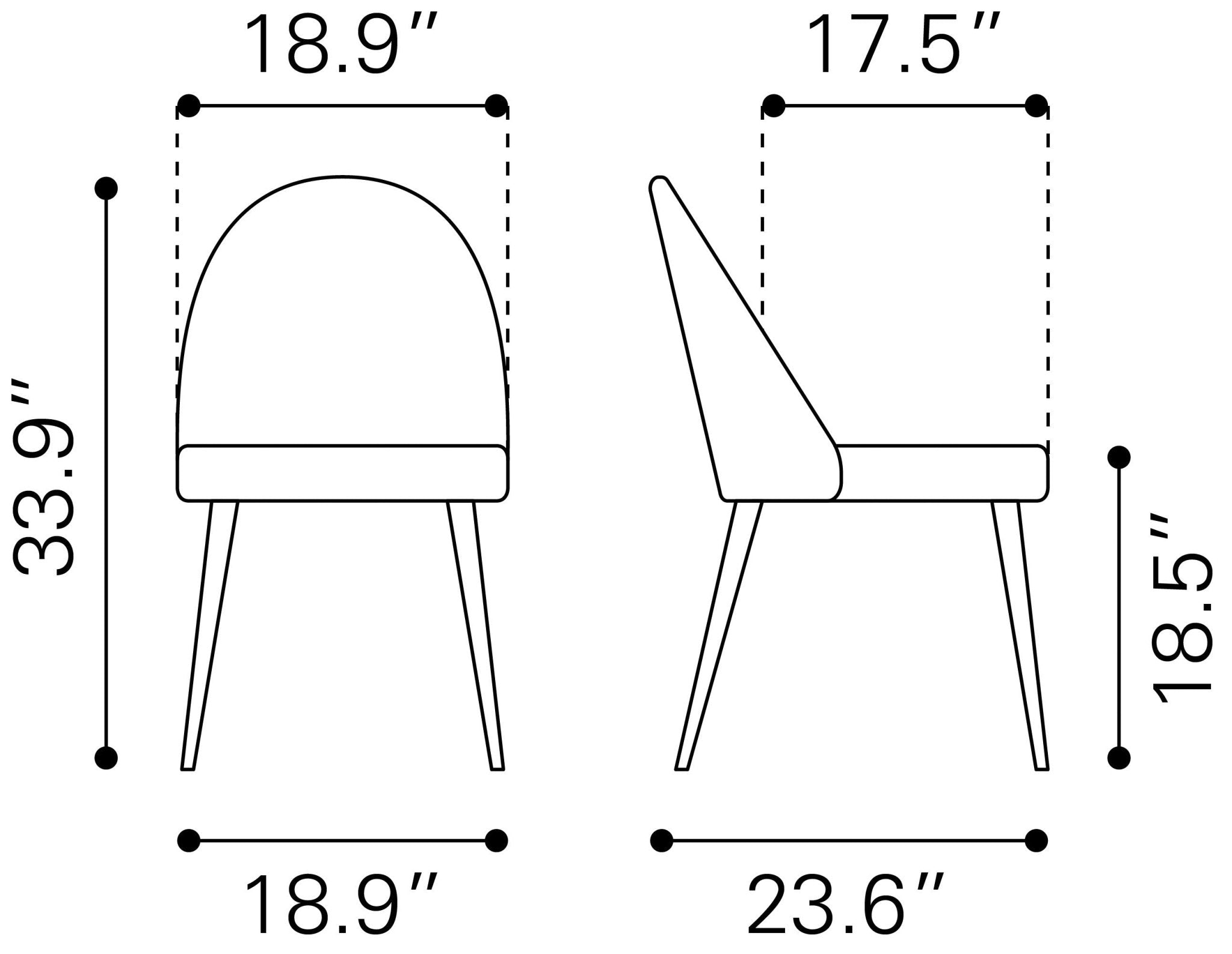 Silloth Armless Dining Chair (Set of 2) Brown - Cozy Roots Decor