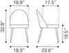 Silloth Armless Dining Chair (Set of 2) Brown - Cozy Roots Decor