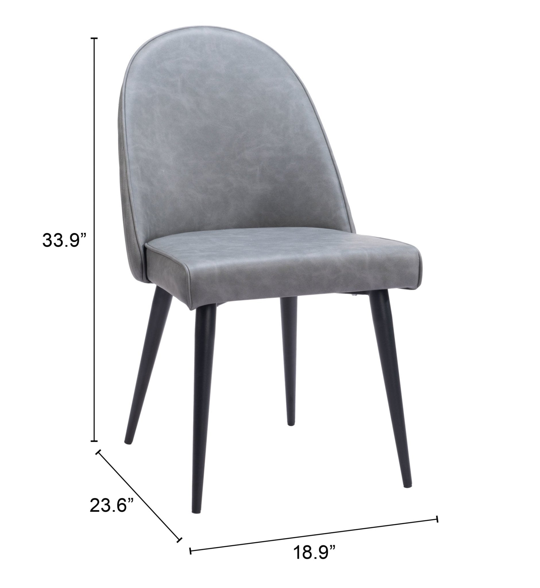 Silloth Armless Dining Chair (Set of 2) Gray - Cozy Roots Decor