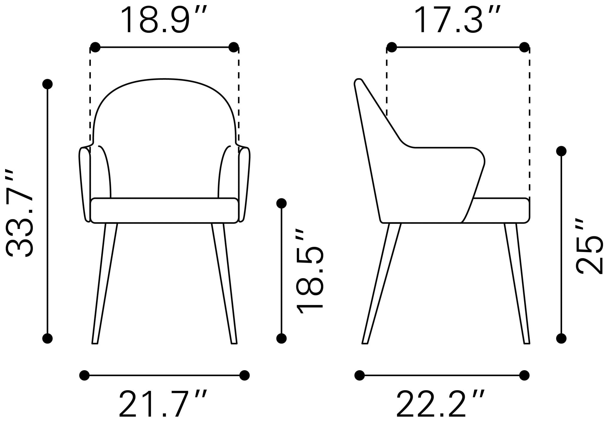 Silloth Dining Chair Gray - Cozy Roots Decor