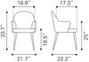 Silloth Dining Chair Gray - Cozy Roots Decor