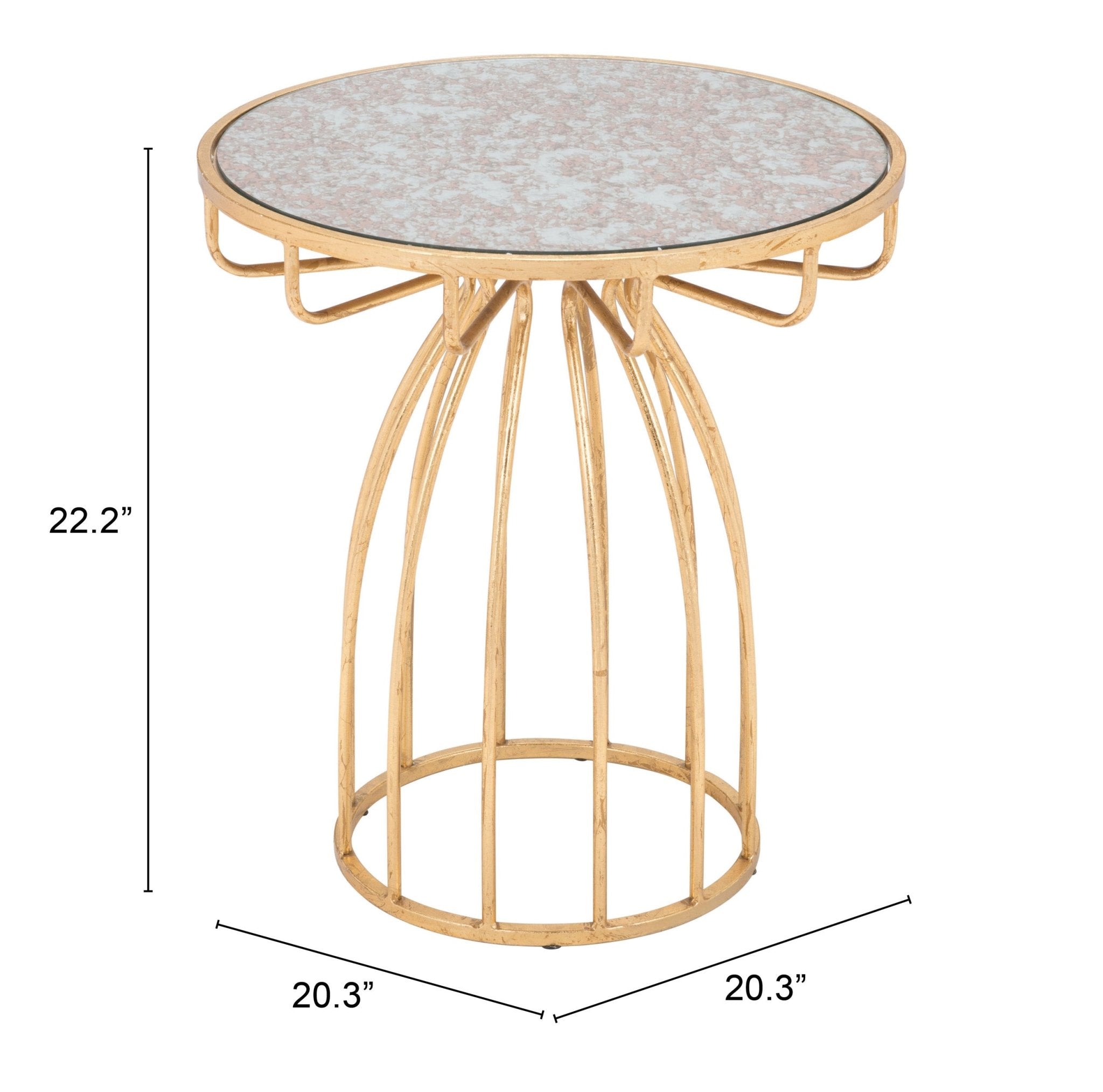Silo Side Table Gold - Cozy Roots Decor
