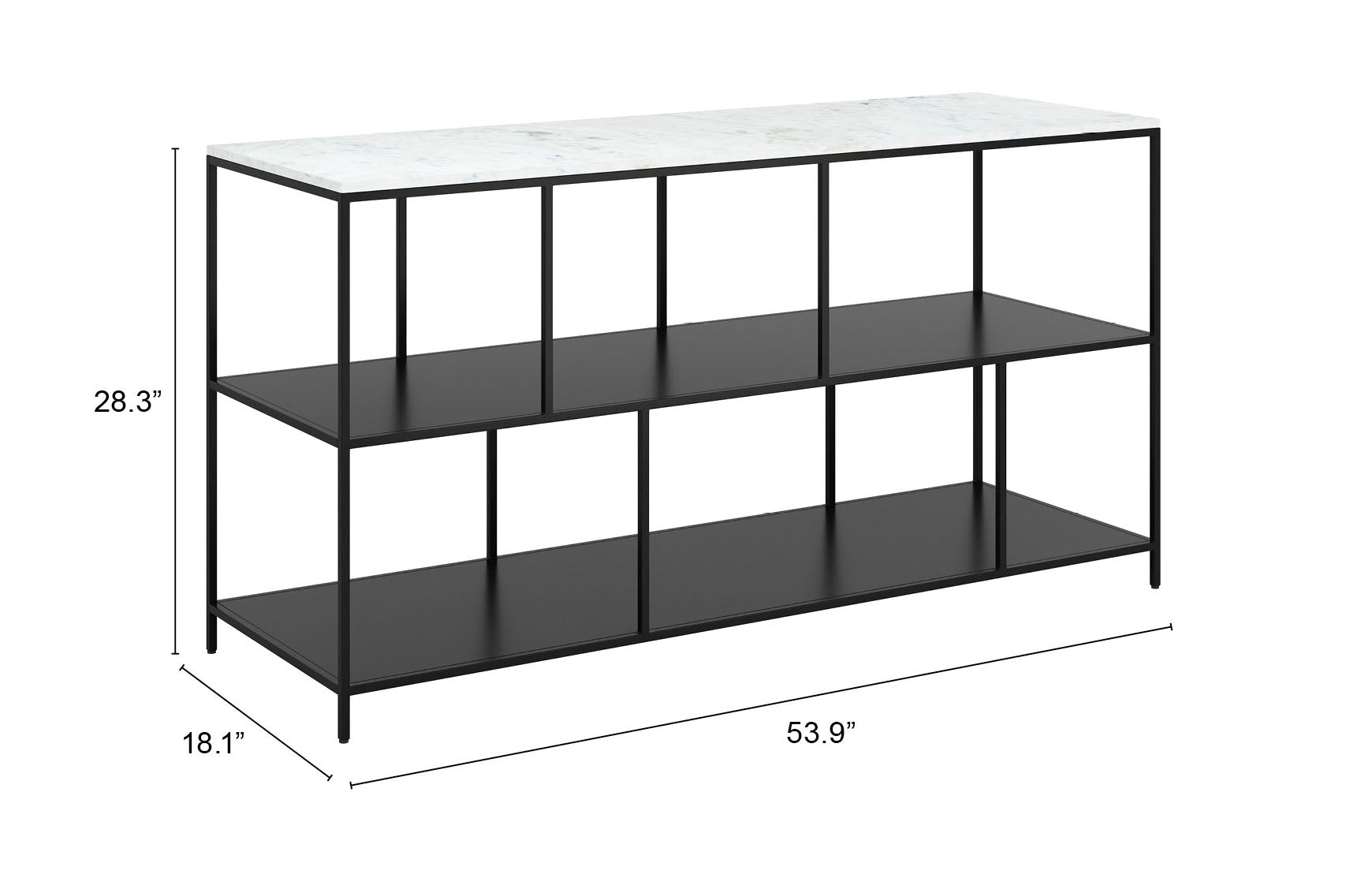 Singularity Console Table White & Black - Cozy Roots Decor